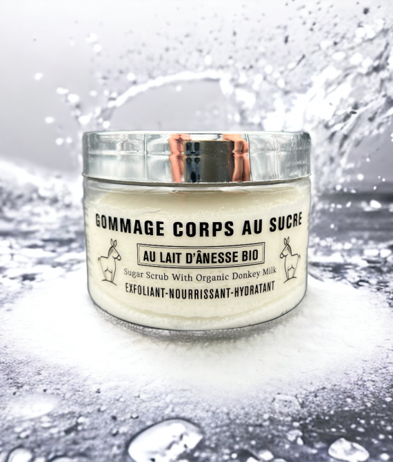 GOMMAGE CORPS AU SUCRE ET AU LAIT D’ÂNESSE BIO 300ML