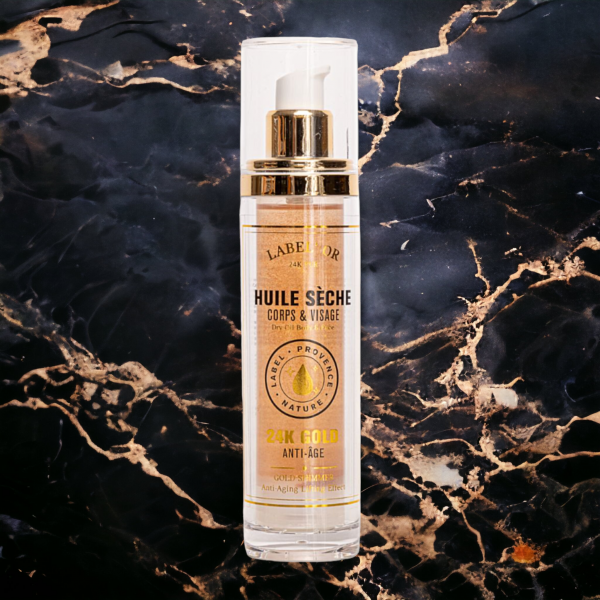 HUILE SÈCHE 24K GOLD EN SPRAY AUX 4 HUILES 50ml label provence nature