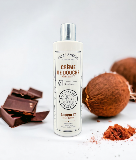 SHOWER CREAM CHOCOLATE COCONUT ORGANIC DONKEY MILK 400ML